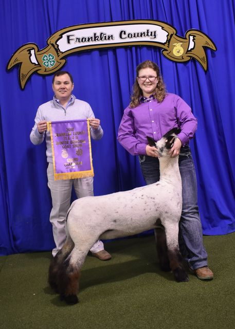Grand Champion Breeding Ewe exhibited by Victoria Wright